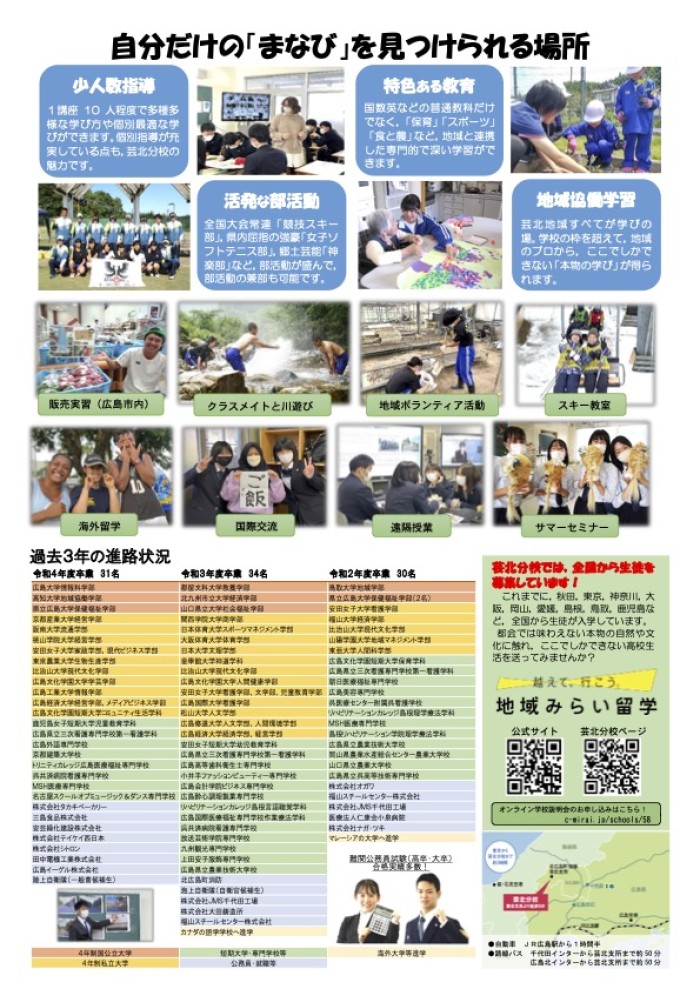 芸北分校の学び