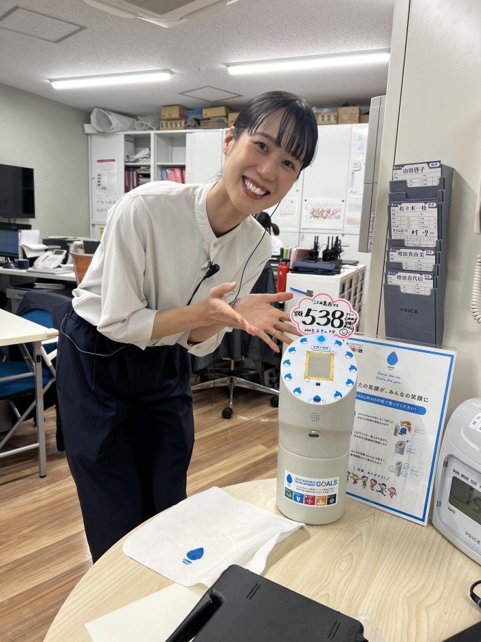 江田島荘では、笑顔ではじまるコミュニケーション!