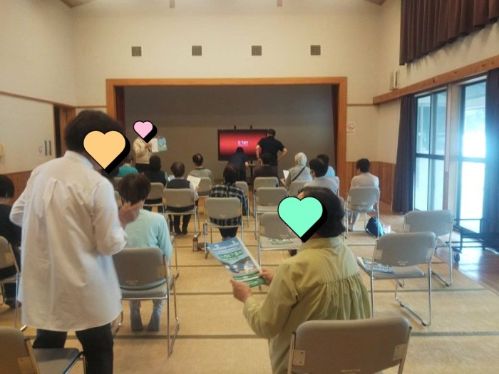 下蒲刈島・下島地区ふれあいセンターにて(プライバシー配慮のため一部画像加工しています
