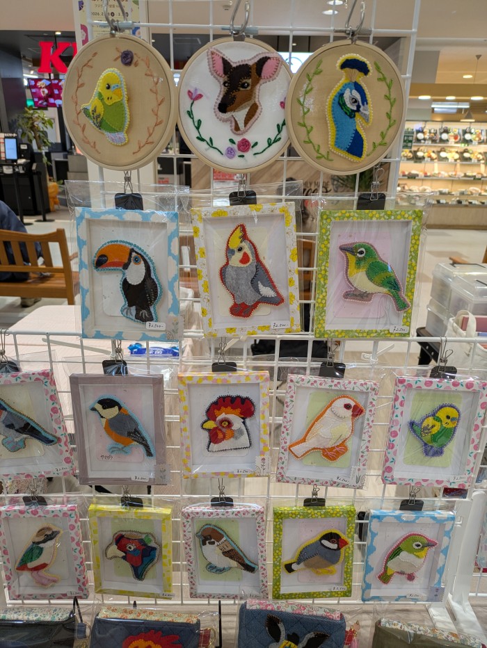 展示販売したアップリケ雑貨です